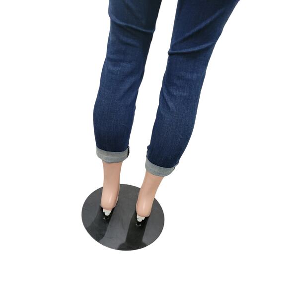 NYDJ Alina Ankle Jeans Size 4 | Floral Embroidered Dark Wash Cropped Denim - Picture 11 of 13